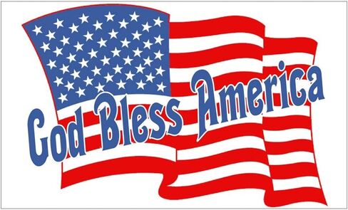CNW Studio God Bless America July 4Th Decal Vinyl Bumper Sticker 5" in Saudi Arabia