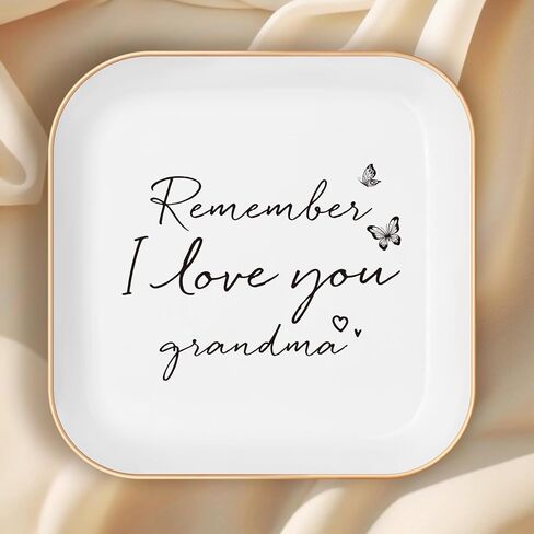 هدايا الجدة - طبق المجوهرات ، هدايا عيد ميلاد الجدة ، صينية حلية أنيقة للحلقات ، أفضل تذكار الجدة ، هدية عاطفية من الأحفاد ، مثالية لعيد الأم in Kuwait