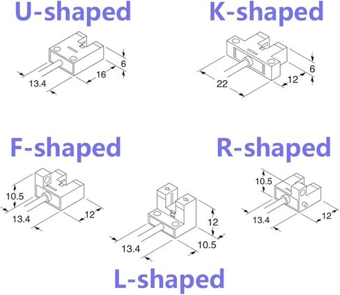 HZVEKCRI 1 قطعة مستشعر صغير صغير على شكل حرف U 12to24VDC مفتاح مستشعر ضوئي NPN PNP NO NC عرض فتحة مستشعر الحد: 5 مم GT8(GT8-U02NWR) in Kuwait