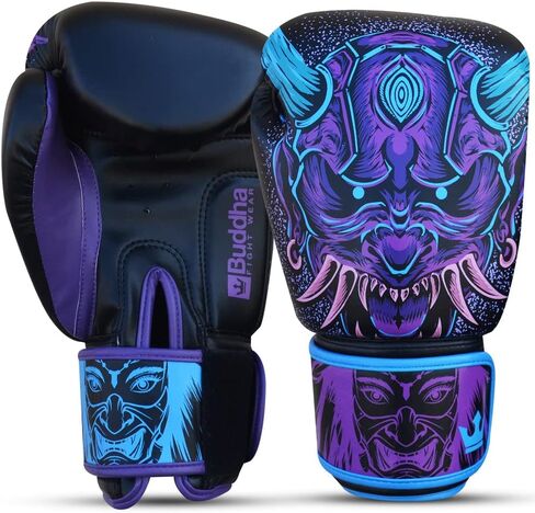 BUDDHA FIGHT WEAR - Fantasy Luzbel Boxing Gloves - Muay Thai - Kick Boxing Synthetic Leather - Odor Resistant Inner Fabric - Reinforced Seams in Saudi Arabia