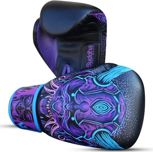 BUDDHA FIGHT WEAR - Fantasy Luzbel Boxing Gloves - Muay Thai - Kick Boxing Synthetic Leather - Odor Resistant Inner Fabric - Reinforced Seams in Saudi Arabia