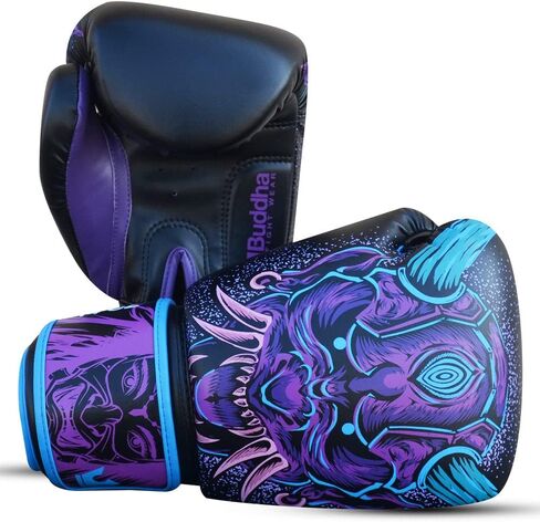 BUDDHA FIGHT WEAR - Fantasy Luzbel Boxing Gloves - Muay Thai - Kick Boxing Synthetic Leather - Odor Resistant Inner Fabric - Reinforced Seams in Saudi Arabia