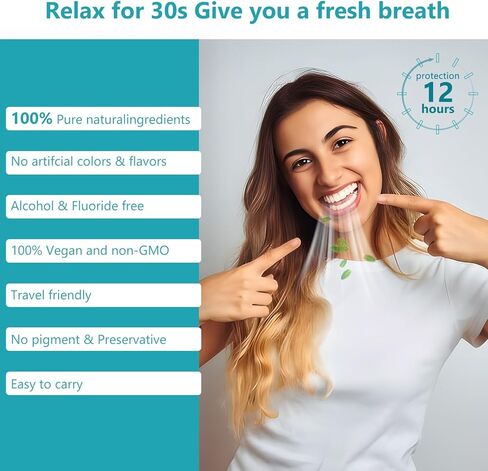 Mouthwash Travel Size Portable Packets to Go, Alcohol & Fluoride Free Fresh Mint MouthwashStrips for Superior Oral Hygiene,30 Individual Disposable Mouthwash Packs(Pack of 30) in Kuwait