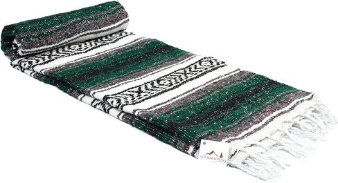 بطانية مكسيكية زرقاء من Open Road Goods - بطانية Serape Falsa الأصلية - مصنوعة يدويًا in Kuwait
