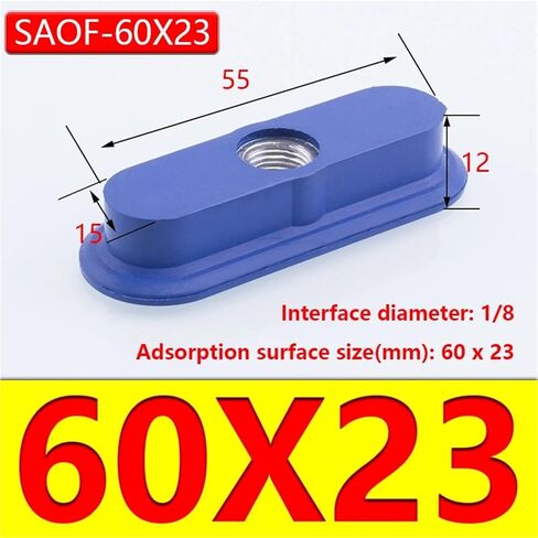 1Pcs Oval Vacuum Suction Cup Robot Accessories Powerful Suction Nozzles Suction Cup Connectors Industrial Pneumatic Accessories SAOF(SAOF-60X23) in Saudi Arabia