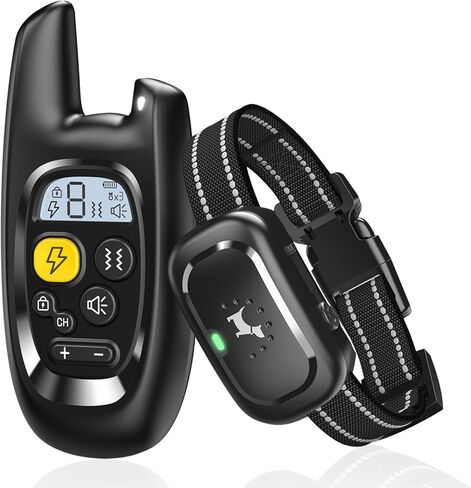 Dog Shock Collar with Remote - [2025 Newly Upgraded] Dog Training Collar for Small Medium Large Dogs, Rechargeable E Collar for Dogs Training, IPX7 Waterproof Electric Collar with Shock-Lock in Saudi Arabia