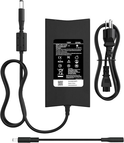 بديل شاحن الكمبيوتر المحمول محول تيار متردد 130 واط من Dell لجهاز Dell XPS 15 9570 7590 9560 9550 Precision 5520 5540 5510 5530 M3800 M2800 HA130PM130 DA130PM130 0V363H 06TTY6 0RN7NW سلك إمداد الطاقة Dell xps in Kuwait