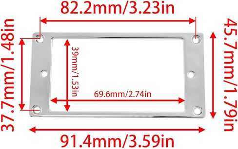 Lovelysp Damper Pickup Ring Metal Humbucker Pickup Ring Cover with Installation Screws Replacement Pickup Mounting Ring Set 1PCS in Saudi Arabia