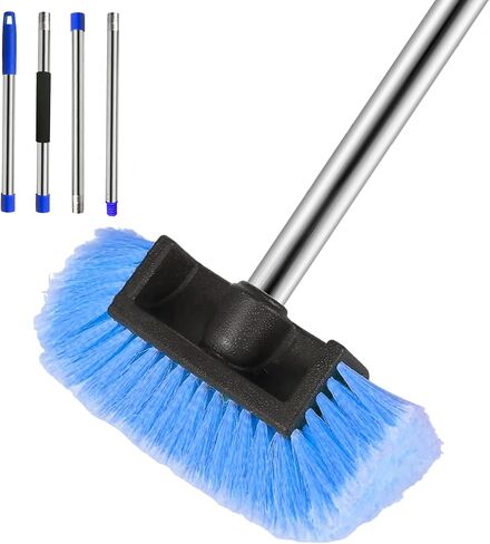 Car Wash Brush with Long Handle – Five-Sided Soft Bristle Brush for Car, Truck, SUV, RV, Boat & House Siding Cleaning in Saudi Arabia