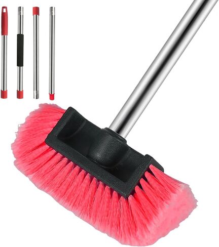 Car Wash Brush with Long Handle – Five-Sided Soft Bristle Brush for Car, Truck, SUV, RV, Boat & House Siding Cleaning in Saudi Arabia