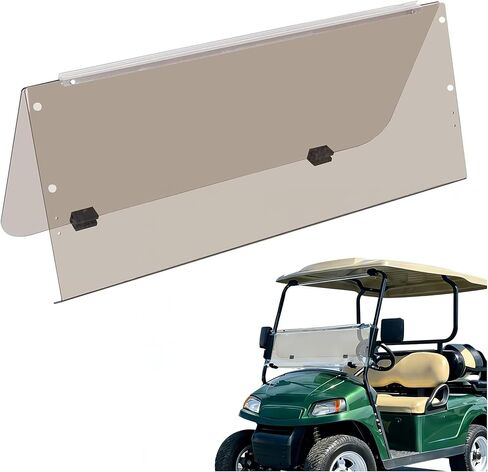 HECASA Front Windshield Compatible with 1995-2003 Yamaha G14 G16 G19 Gas and Electric Golf Cart Fold Down Clear Windscreen in Saudi Arabia