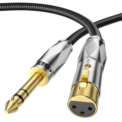 EMK Balanced 6.35mm to XLR Cable, Male to Female XLR to 1/4 Inch Cable, XLR to 6.35mm Cable, 1/4 to XLR Cable for Mixing Consoles,Microphone,Guitar,AMP,Speakers (5FT/1.5M) in Saudi Arabia