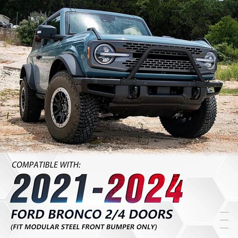 Bull Bar مع إطار لوحة الترخيص وشريط LED LED متوافق مع 2007-2021 Toyota Tundra ، الشاحن in Saudi Arabia