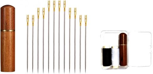 Non Threading Sewing Needle, Side Opening Sewing Needle, Multiple Sizes, Easy to use with Poor Vision 30 Pieces in Kuwait