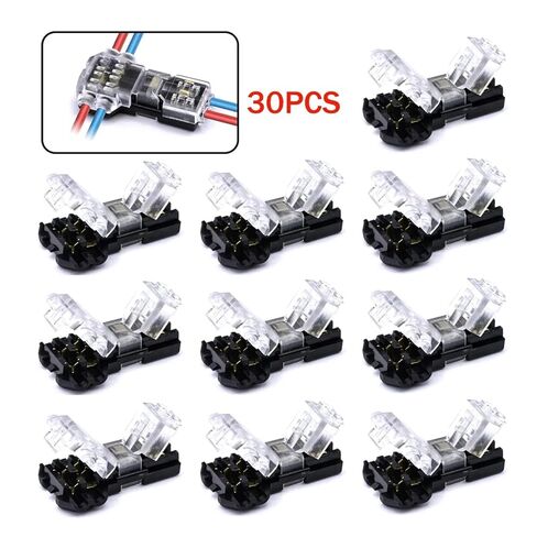 fengpeng 10/30/50pcs Low Voltage Lead Connector 2-pin 2-Channel 300v 10a Universal Compact, Suitable for 24-20AWG Cables(30 PCS) in Saudi Arabia