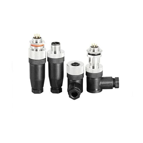 Fengpeng 1 قطعة M12 مستشعر موصل 4pin 5pin M12-8 مقاوم للماء ذكر وأنثى التوصيل المسمار اقتران ملولب موصلات رمز (8PlN-الكوع ذكر) in Kuwait