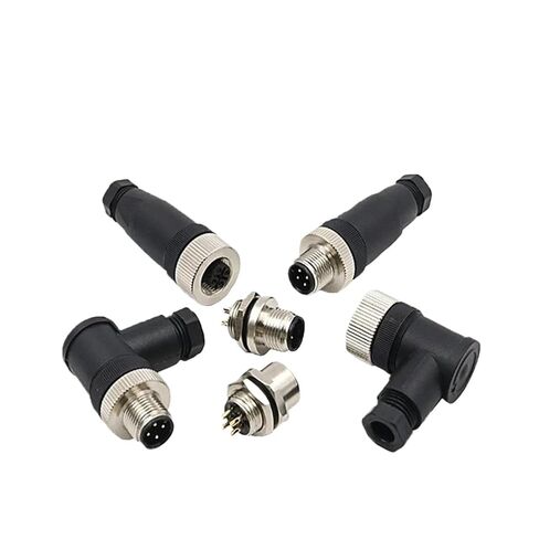 Fengpeng 1 قطعة M12 مستشعر موصل 4pin 5pin M12-8 مقاوم للماء ذكر وأنثى التوصيل المسمار اقتران ملولب موصلات رمز (8PlN-الكوع ذكر) in Kuwait