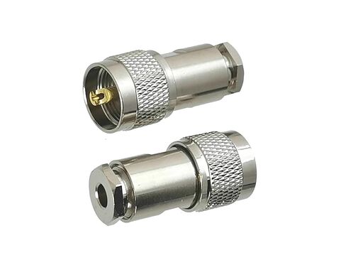 Fengpeng 1 قطعة UHF PL259 ذكر موصل قابس المشبك RG58 RG142 LMR195 RG400 كابل RF محوري النحاس مستقيم in Kuwait
