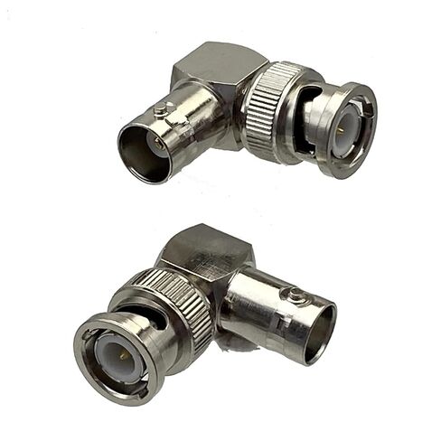 Fengpeng 1 قطعة محول موصل BNC ذكر التوصيل إلى أنثى جاك الزاوية اليمنى RF محوري محول سلك المحطة in Kuwait