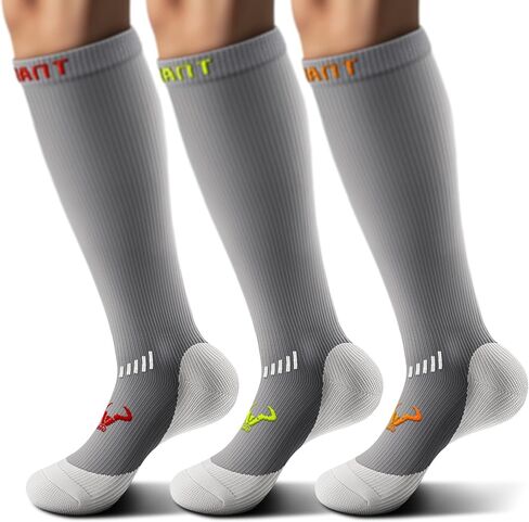 BULLIANT Compression Socks 3Pairs-15-20mmHg Circulation Support Men Women Hiking Sports Recovery-Upgraded Wicking Tech in Saudi Arabia