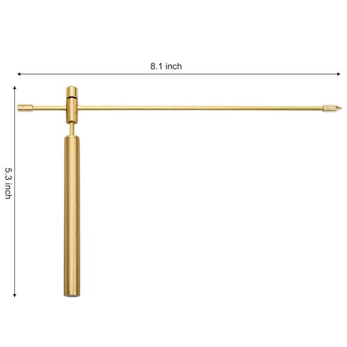 Suwimut 2 Pieces Copper Dowsing Rod, Upgraded Flexible Divining Rods Rotation Tool, Solid Copper and Brass Dowsing Rods with Gift Box - Detect Gold, Water Witching, Ghost Hunting, Yes or No Questions in Saudi Arabia