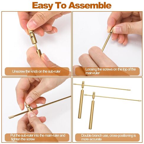 Suwimut 2 Pieces Copper Dowsing Rod, Upgraded Flexible Divining Rods Rotation Tool, Solid Copper and Brass Dowsing Rods with Gift Box - Detect Gold, Water Witching, Ghost Hunting, Yes or No Questions in Saudi Arabia