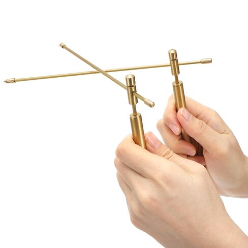 Suwimut 2 Pieces Copper Dowsing Rod, Upgraded Flexible Divining Rods Rotation Tool, Solid Copper and Brass Dowsing Rods with Gift Box - Detect Gold, Water Witching, Ghost Hunting, Yes or No Questions in Saudi Arabia
