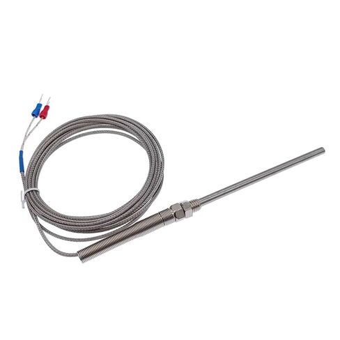 100mm K Type Thermocouple Probe Type Sensor Stainless Steel 1/2/3/4/5m Cable 0-400℃ 1Pcs(Line Length 3.0m) in Saudi Arabia
