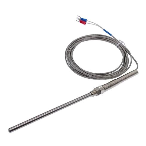 100mm K Type Thermocouple Probe Type Sensor Stainless Steel 1/2/3/4/5m Cable 0-400℃ 1Pcs(Line Length 3.0m) in Saudi Arabia