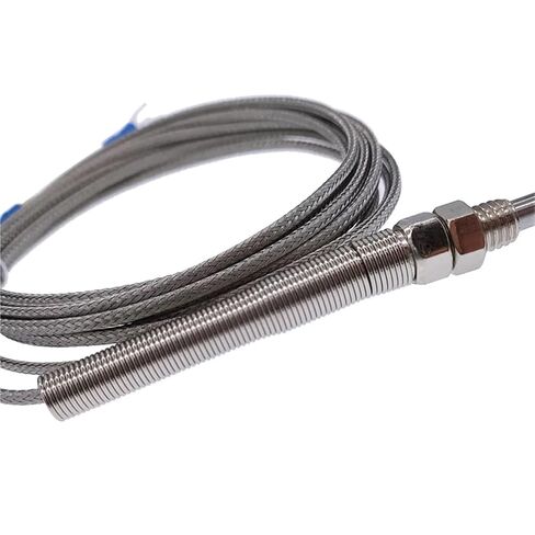 100mm K Type Thermocouple Probe Type Sensor Stainless Steel 1/2/3/4/5m Cable 0-400℃ 1Pcs(Line Length 3.0m) in Saudi Arabia
