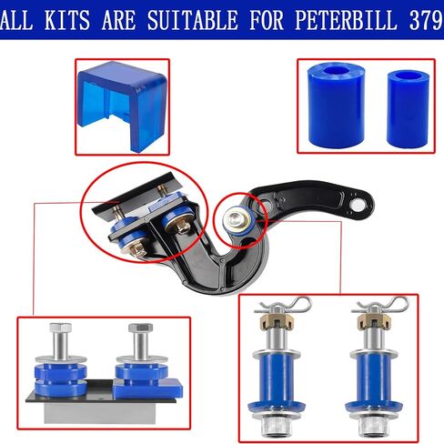 Engine Hood Hinge Pivot Bolt Kit & Hood Roller Bushings & Truck Hood Bumper for Peterbilt 379, Replace:13-04154, 13-04164 13-04391, 13-03593 in Saudi Arabia