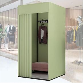 متجر الملابس المناسب ستائر الغرفة شاشة الخصوصية مع الحلقات المتنقلة خزانة تخزين المسار لغرفة المكتب متجر الملابس عنبر 3 أحجام (85 × 100 × 200 سم) in Kuwait