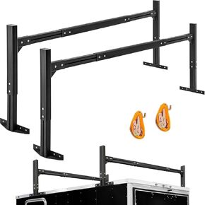 Universal Trailer Ladder Rack,800LB Capacity Painted Frosted Surface Aluminum, with 2 Straps for Open and Enclosed Trailers,Fits 5.7'-8.1' Width Trailer(USPTO Patent NO.: USD1011870S) in Kuwait