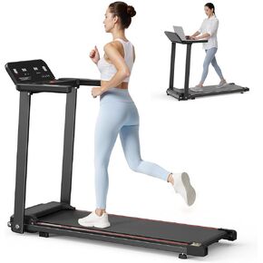 Treadmills for Home Foldable Treadmill with Handles 3 HP Folding Treadmills Walking Pad Treadmill with Handle Bar Quiet Walking Machine, 300LBS Capacity Portable Small Running Pad Home Gym in Saudi Arabia