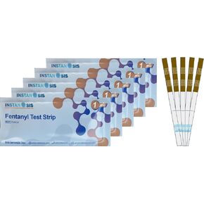 إنستانوسيس إنك. شرائط اختبار الفنتانيل للمواد السائلة والحبوب والمساحيق، عدد 5، صنع في الولايات المتحدة الأمريكية، أكثر حساسية بـ 10 مرات - للحد من الأضرار وتحقيقات الطب الشرعي (5) in Kuwait
