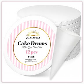 10 Inch Cake Drums - 12 Pack - Premium Round Cake Boards ½-Inch Thick, Greaseproof & Food-Grade Cake Base for Baking, Weddings, Birthdays, and Professional Cake Display in Saudi Arabia