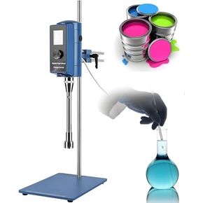 500W High-Shear Homogenizer Emulsifier Mixer - 2000-28000r/min Digital Display for Lab, Water Treatment, Emulsion & Cell Dispersion, 12G Capacity in Kuwait