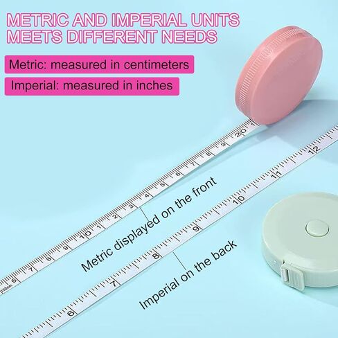 3-Pack Tape Measure Set for Body & Fabric, 60-Inch Soft Fashion Retractable Rulers, Dual-Scale Measurements for Sewing, Tailoring, and Crafts in Saudi Arabia