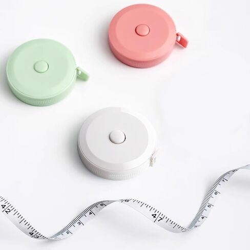 3-Pack Tape Measure Set for Body & Fabric, 60-Inch Soft Fashion Retractable Rulers, Dual-Scale Measurements for Sewing, Tailoring, and Crafts in Saudi Arabia