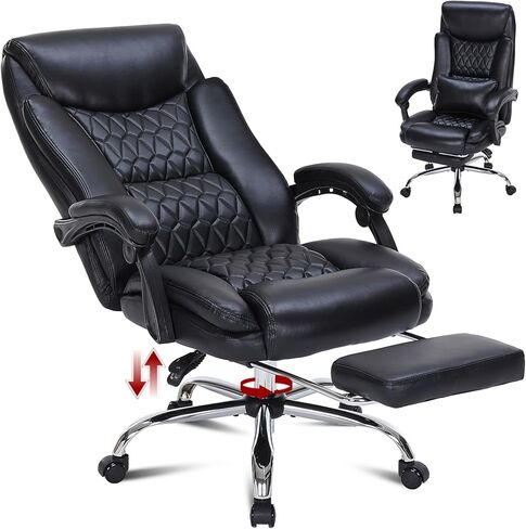 400lbs Reclining Executive Office Chair with Foot Rest,Big and Tall Ergonomic Office Chair with,Home Office Desk Chairs for Heavy People (Khaki) in Saudi Arabia