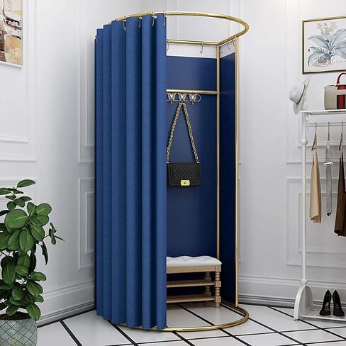GHHDPXM Mobile Fitting Room Portable Temporary Mobile Dressing Room Clothing Store Fitting Room Privacy Screen Partition 37.4x39.3x78.7in U-Dressing Room Changing Room in Saudi Arabia