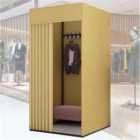 Curtain Privacy Screen for Office Clothing Store Dormitory with Grommets Mobile Track Storage Cabinet Room(85x85x200cm) in Saudi Arabia