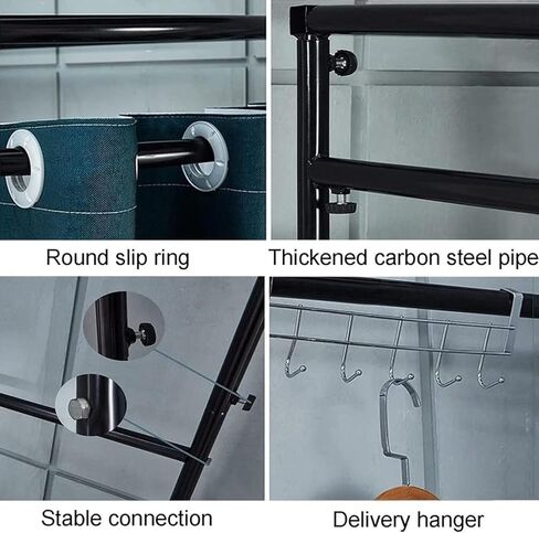 WXPWAMZ for Office Clothing Store Dormitory 3 Sizes Clothing Store Fitting Room Curtains Privacy Screen with Grommets Mobile Track Storage Cabinet Room(85x85x200cm) in Saudi Arabia