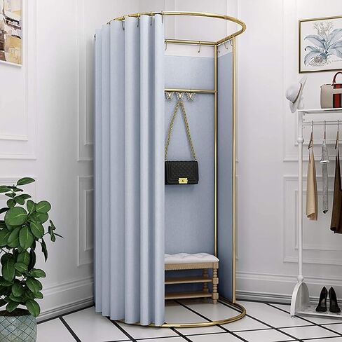 GHHDPXM Mobile Fitting Room Portable Temporary Mobile Dressing Room Clothing Store Fitting Room Privacy Screen Partition 37.4x39.3x78.7in U-Dressing Room Changing Room in Saudi Arabia