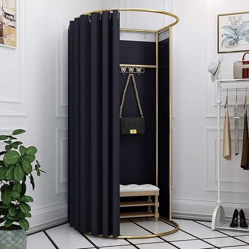 GHHDPXM Mobile Fitting Room Portable Temporary Mobile Dressing Room Clothing Store Fitting Room Privacy Screen Partition 37.4x39.3x78.7in U-Dressing Room Changing Room in Saudi Arabia