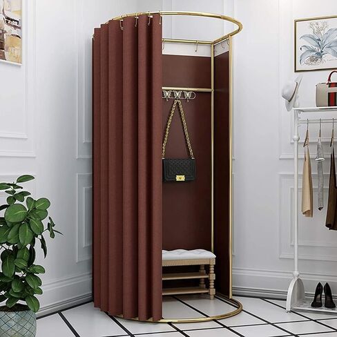 GHHDPXM Mobile Fitting Room Portable Temporary Mobile Dressing Room Clothing Store Fitting Room Privacy Screen Partition 37.4x39.3x78.7in U-Dressing Room Changing Room in Saudi Arabia