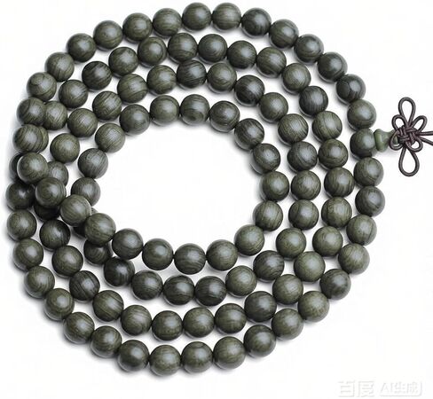 Zen Dear Unisex Burried Ebony Prayer Beads Buddha Buddhist Prayer Beads Meditation Mala Necklace Bracelet in Kuwait