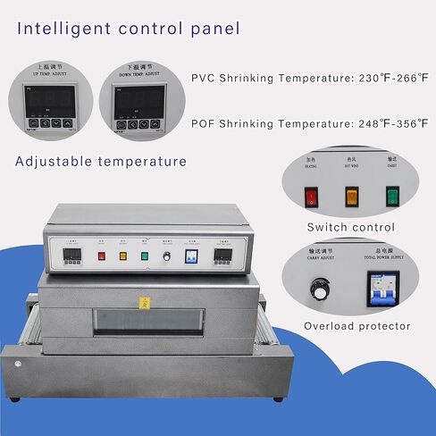 TECHTONGDA Heat Shrink Wrapping Machine Thermal Shrink Packaging Machine, Mesh Conveyor Max 22LB Load, 220V 5500W Commercial Industrial Packaging in Saudi Arabia