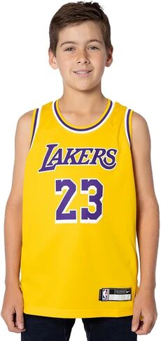 Outerstuff Boy's Los Angeles Lakers Lebron James Icon Edition Swingman Jersey in Saudi Arabia