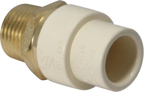 XFITTING Male to CPVC Adapter, 1/2" NPT x 1/2" CPVC, Brass, 1 Pack in Saudi Arabia